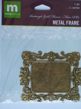 making memories metal frame gold rectangle - 1