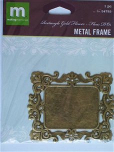 making memories metal frame gold rectangle