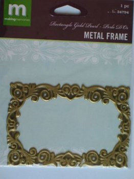 making memories metal frame gold rectangle pear - 1