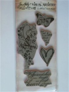 Tim Holtz cling stamp heartfelt