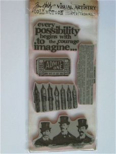 Tim Holtz cling stamp curious possibility