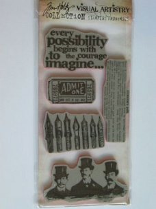 Tim Holtz cling stamp curious possibility