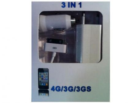 3in1 Opladers Set iPhone 3G/s, Nieuw, €8.50 - 1