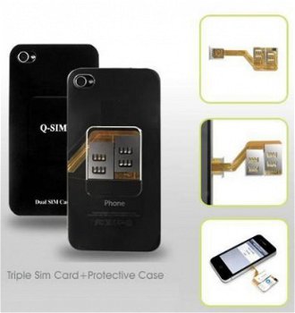 Q-sim, Dual of Triple sim voor uw iPhone 4G, Nieuw, v.a. €17 - 1