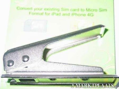 Micro Sim Card Cutter, Knip simkaart, voor iPhone 4G, iPad € - 1