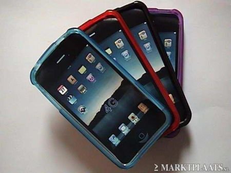 Siliconen Hoesje voor iPhone 4G in 4 kleuren, Nieuw, €4.50. - 1