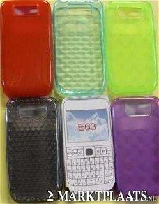 Silicon Hoesje Nokia E63, 5 kleuren, Nieuw, €4.95