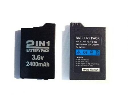 Accu Batterij voor PSP 2000 en 3000, 2400mAh, 3.6v, Nieuw, € - 1