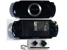 Komplete behuizing voor PSP 2000, Zwart, Nieuw, €18