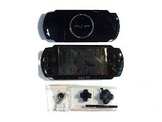 Komplete behuizing voor PSP 3000, Zwart, Nieuw, €18