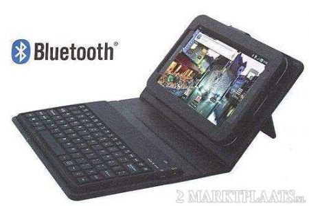 Leer Hoesje met Bluetooth Toetsenbord voor P1000, Zwarte Kle - 1