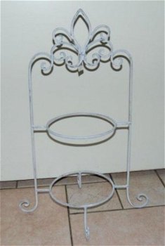 *** Brocante etagere 2 laags ...... off white *** - 1