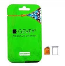 Gevey Supreme Groen, Sim UnLock voor iPhone 4G, €15.