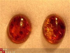 Amber oorstekers in 925 zilver #31