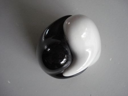 Allessi? peper en zout stel zwart/wit spookjes 7,5 cm porsel - 1