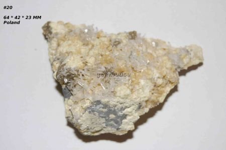 GRPL #20 Seleniet of Gips & Zwavel Kristallen Polen - 1