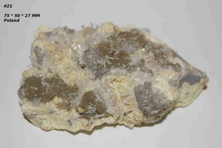 GRPL #21 Seleniet of Gips & Zwavel Kristallen Polen - 1