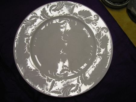 grote borden van GILITZER 32cm diameter.zilver/wit voor.... o.a.Pizza - 1