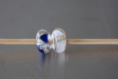 1 glaskraal / bead voor Trllbeads armband sis kobalt. - 1