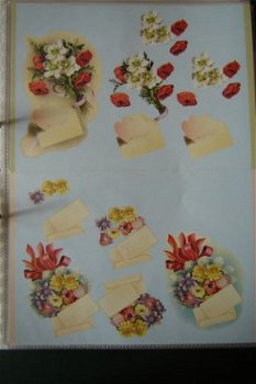 KNIPVEL nr.531 bloemen / envelop / hartjes - 1