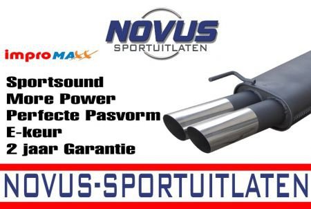 Novus Sportuitlaat BMW E46 318i 316i met Styling 2x76mm - 1