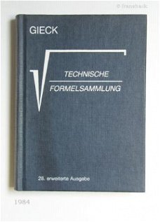 [1984] Technische Formelsammlung, Gieck, Gieck