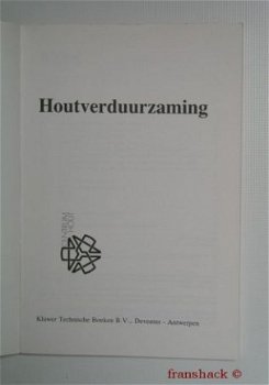 [1985] Houtverduurzaming, Hoek , Kluwer - 2