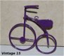 #Brooch #Vintage 15 #purple #metal #fiets #bicycle - 1 - Thumbnail