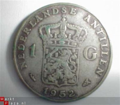 Eén Gulden zilver Nederlandse Antillen 1952 - 1