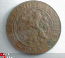Eén Cent Brons  Nederlandse Antillen 1959