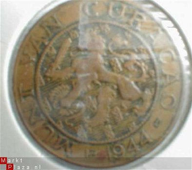 Twee en halve Cent brons Curaçao 1944 - 1