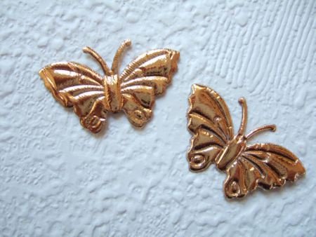 Mooie glanzende vlinder ~ 3,5 cm ~ Goud - 1
