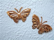 Mooie glanzende vlinder ~ 3,5 cm ~ Goud