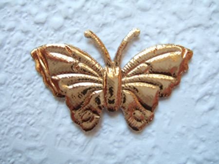 Mooie glanzende vlinder ~ 3,5 cm ~ Goud - 2