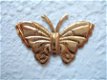 Mooie glanzende vlinder ~ 3,5 cm ~ Goud - 2 - Thumbnail