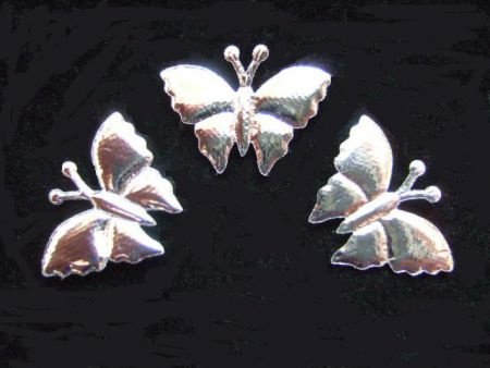 Klein glanzend vlindertje ~ 2 cm ~ Zilver - 1