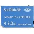 Pro Duo Geheug.kaart, Mem. Stick, 1 of 2GB, SanDisk v.a €10 - 1