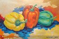 Paprika's in acryl. nr. 57 - 1 - Thumbnail