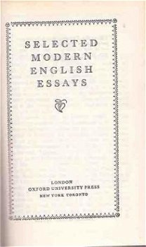 Selected modern English essays - 1