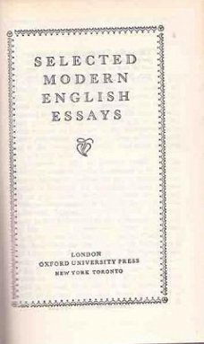 Selected modern English essays