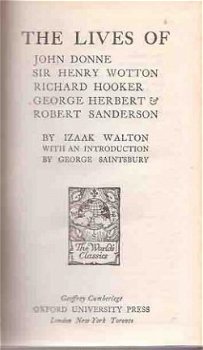 The lives of John Donne, Sir Henry Wotton, Richard Hooker, G - 1