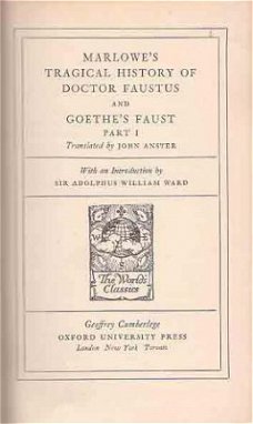 Marlowe`s Tragical history of doctor Faustus and Goethe`s Fa