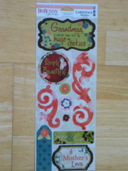 Bo Bunny cardstock stickers a mothers love - 1