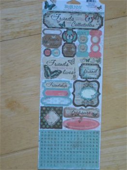 Bo Bunny cardstock stickers treu friend - 1