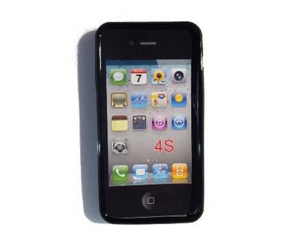 Siliconen Hoesje voor iPhone 4S Zwart, Nieuw, €4.50 - 1