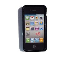 Siliconen Hoesje voor iPhone 4S Zwart, Nieuw,  €4.50