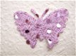 Vlinder met lovertjes ~ 4,5 cm ~ Lila paars - 1 - Thumbnail