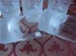 6 borrelglaasjes (amuse) onderkant mat wit glas met geslepen - 1 - Thumbnail