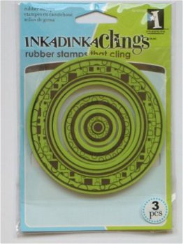 inkadinkado rubber cling stamp big circles - 1