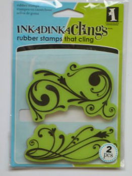 inkadinkado rubber cling stamp classic flourish filigree - 1